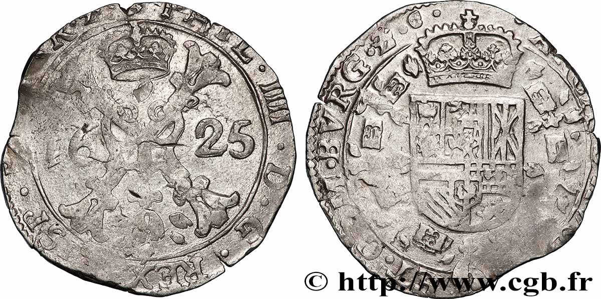 COUNTRY OF BURGUNDY - PHILIPPE IV OF SPAIN Demi-patagon BC+/MBC