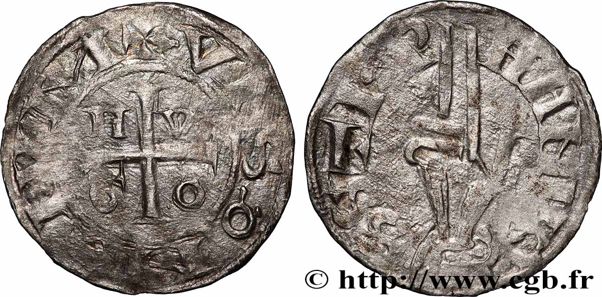 FRANCHE-COMTÉ - ARCHEVÊCHÉ DE BESANÇON - HUGUES III Denier q.BB