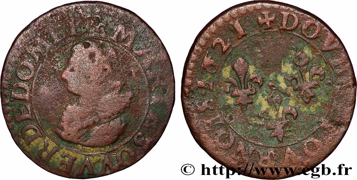 PRINCIPAUTY OF DOMBES - MARIE OF BOURBON-MONTPENSIER Double tournois VG