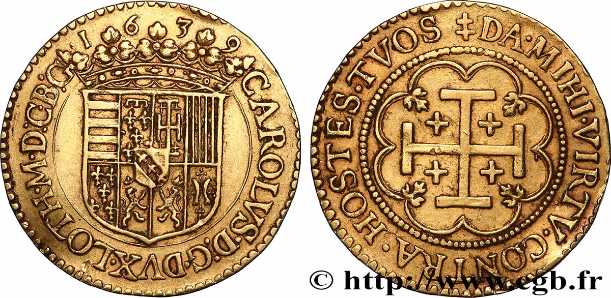 LORRAINE - DUCHÉ DE LORRAINE - CHARLES IV Double pistole SUP