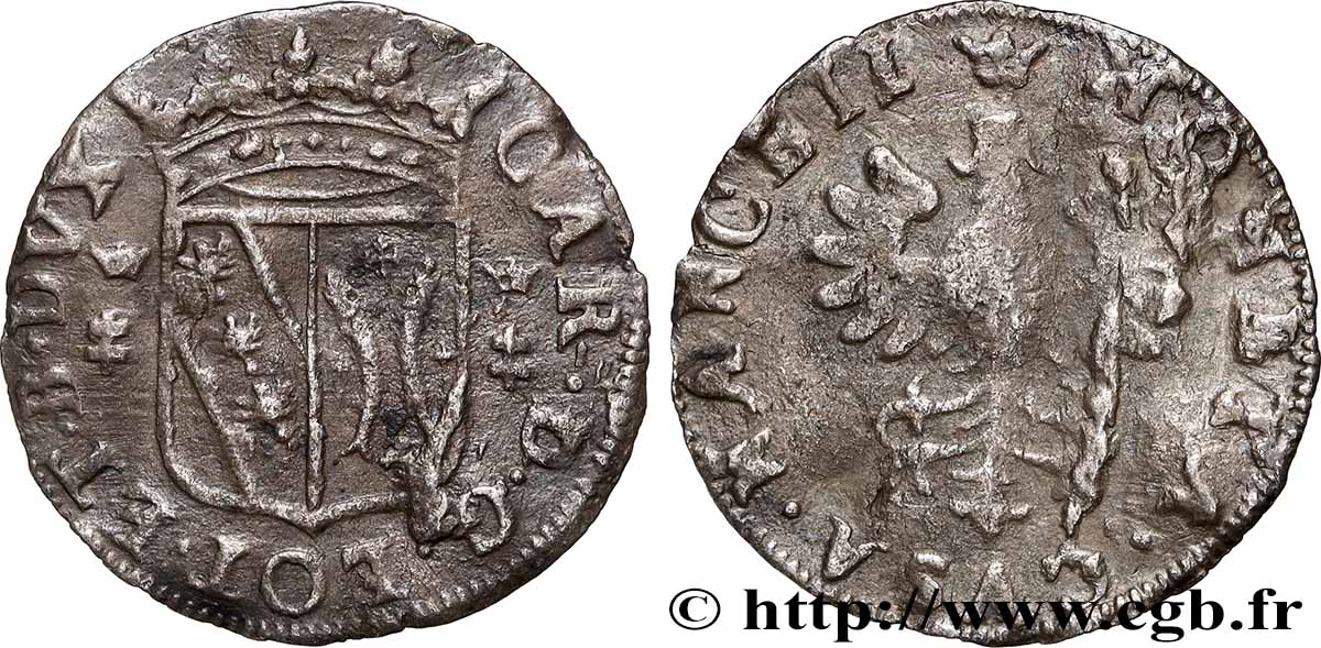 DUCHY OF LORRAINE - CHARLES IV Double denier ou gros lorrain VF/VF