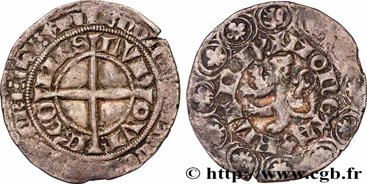 COUNTY OF FLANDRE - LOUIS II Gros compagnon au lion fSS