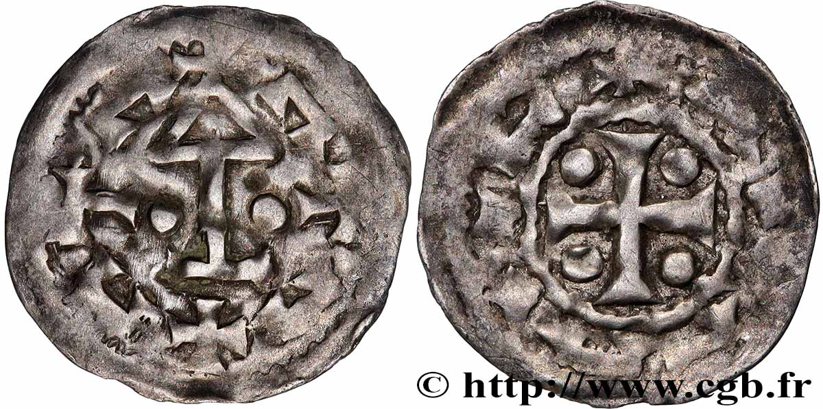 NORMANDIE - DUCHÉ DE NORMANDIE - RICHARD II Denier q.SPL