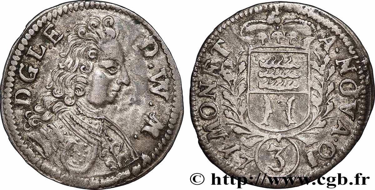 MONTBÉLIARD - COMTÉ DE MONTBÉLIARD - LÉOPOLD EBERHARD 3 kreutzers VF