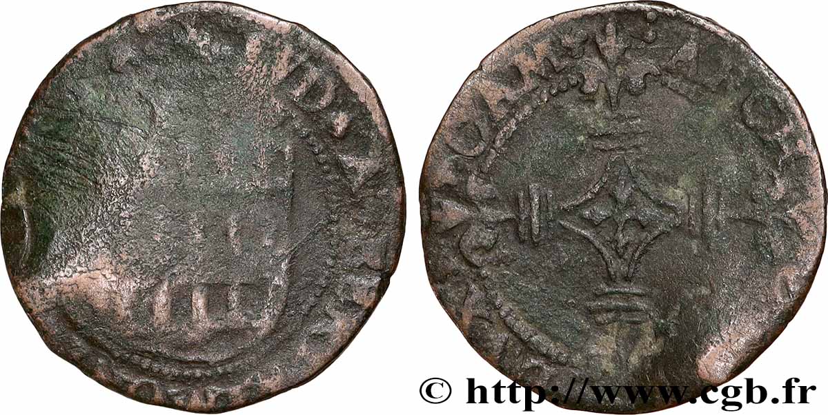CAMBRÉSIS - ARCHBISHOPRIC OF CAMBRAI - LOUIS DE BERLAIMONT Deux deniers VG