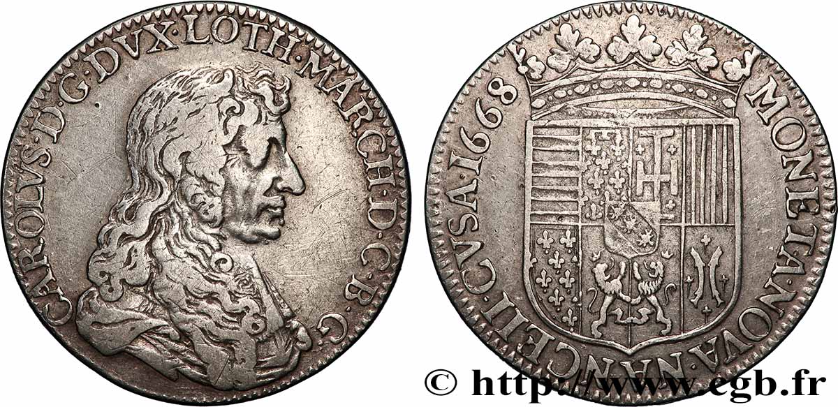 LORRAINE - DUCHÉ DE LORRAINE - CHARLES IV Teston TB+/TTB+