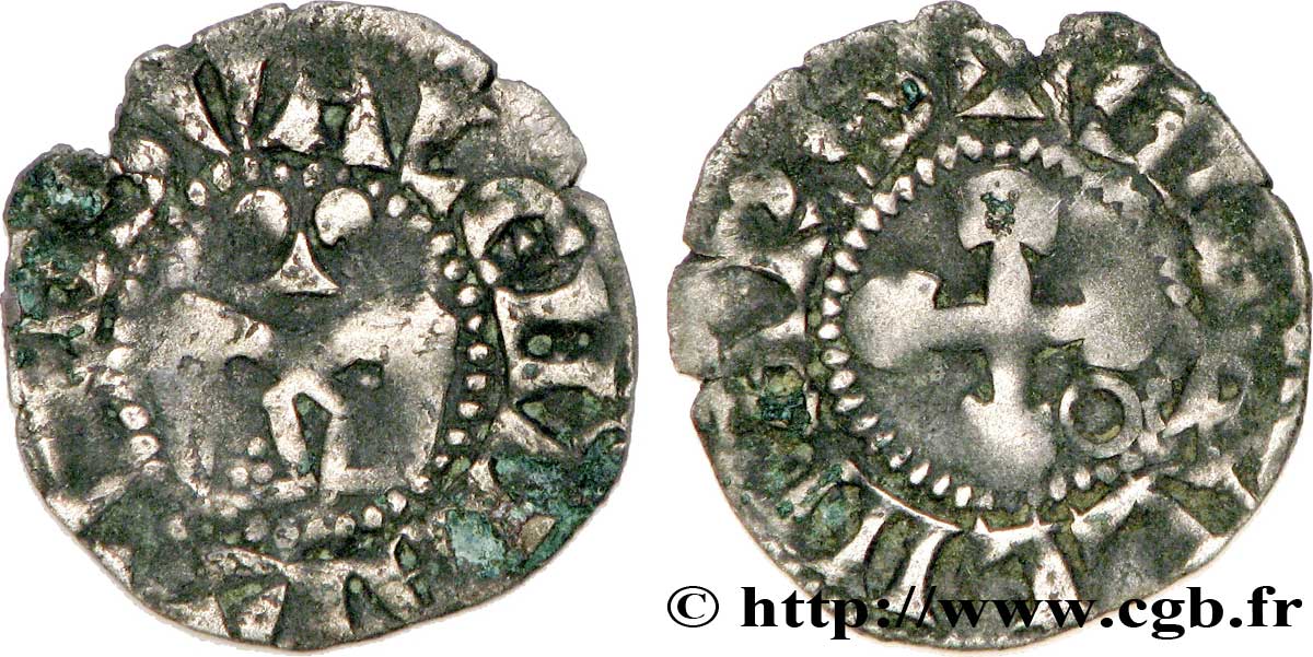 BISCHOP OF VALENCE - ANONYMOUS COINAGE Denier XF/VF