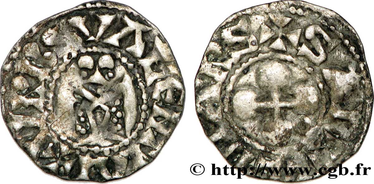 BISCHOP OF VALENCE - ANONYMOUS COINAGE Denier XF/VF