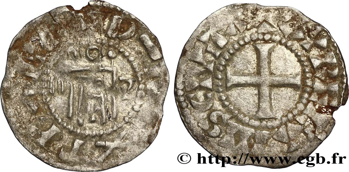 ORLÉANAIS - BISHOPRIC OF ORLÉANS AND IN THE NAME OF HUGH OF FRANCE Obole VF/XF