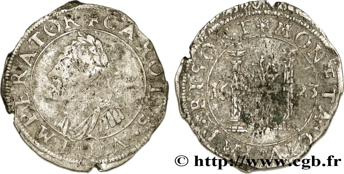 TOWN OF BESANCON - COINAGE STRUCK IN THE NAME OF CHARLES V Gros VF