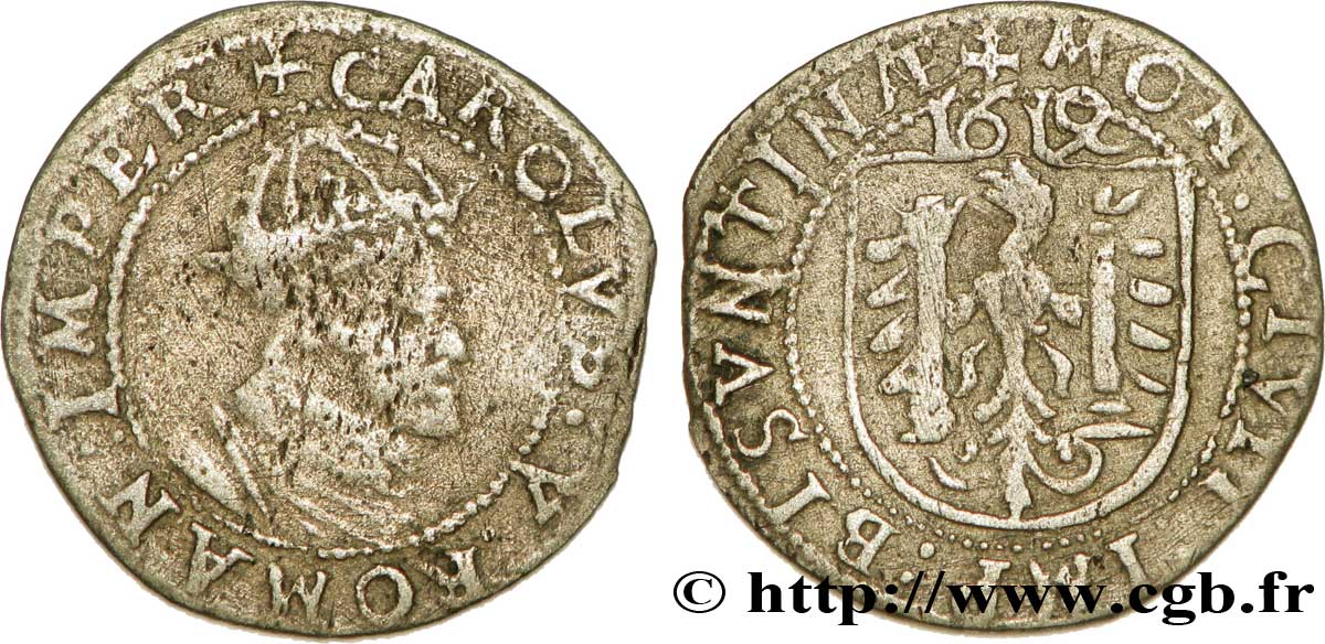 FRANCHE-COMTÉ - VILLE DE BESANÇON Carolus TB+