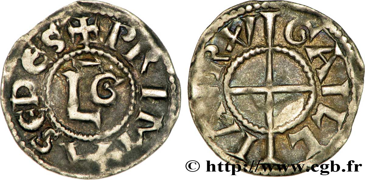 ARCHBISCHOP OF LYON - ANONYMOUS COINAGE Denier fort XF