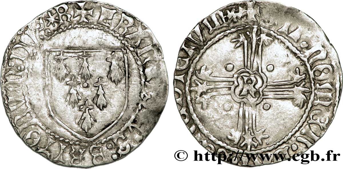 BRITTANY - DUCHY OF BRITTANY - FRANCIS II Gros à l écu XF