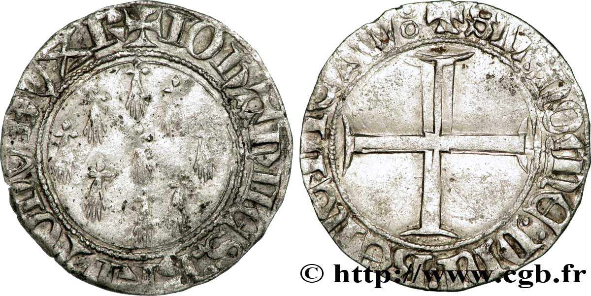 BRITTANY - DUCHY OF BRITTANY - JOHN IV OF MONTFORT Gros VF