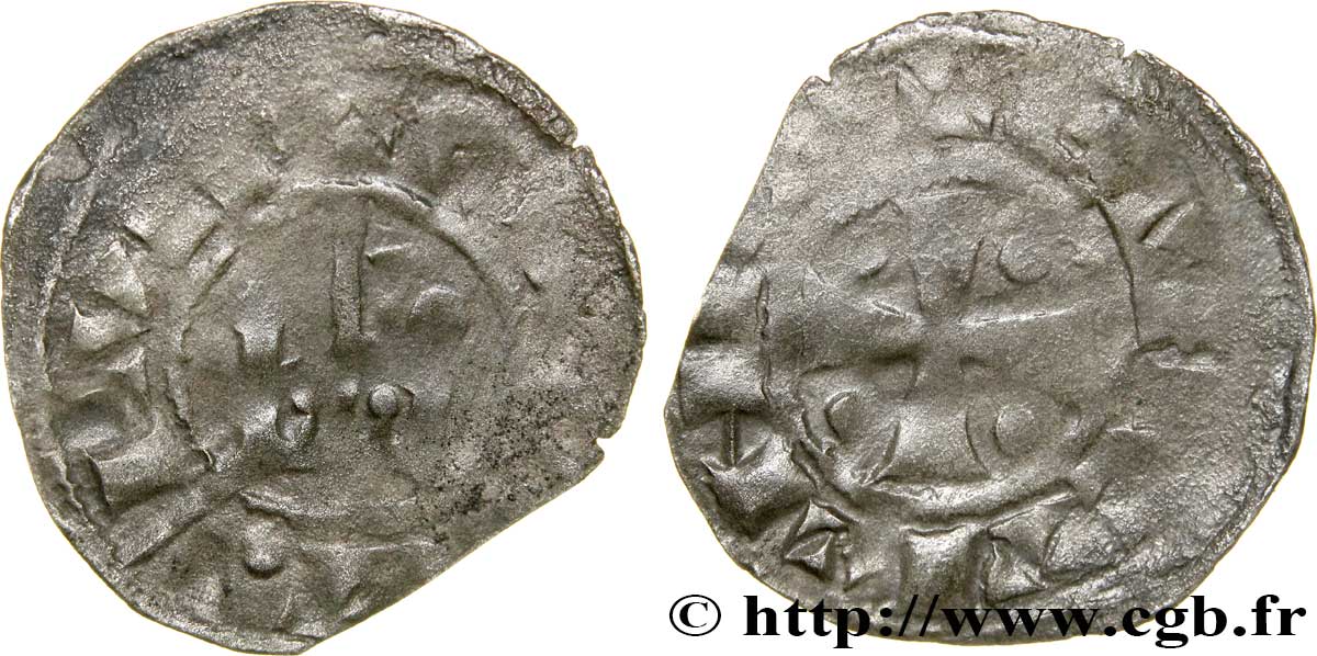 BERRY - SEIGNEURIE DE SAINT-AIGNAN - HERVÉ III DE DONZY Denier anonyme TB