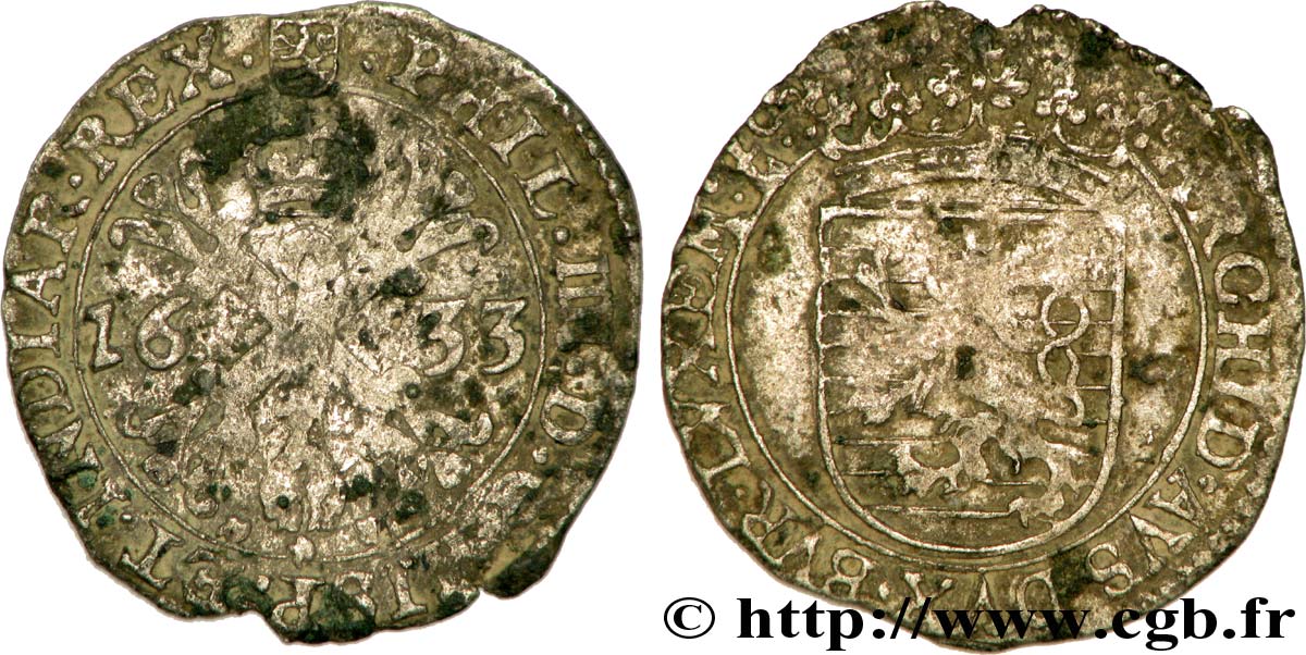 LUXEMBOURG - DUCHÉ DE LUXEMBOURG - PHILIPPE IV D ESPAGNE Sou TB