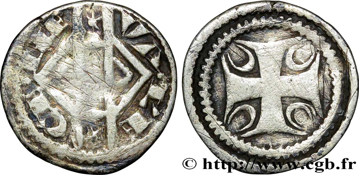 HAINAUT - COMTÉ DE HAINAUT - JEANNE DE CONSTANTINOPLE Obole ou maille TTB