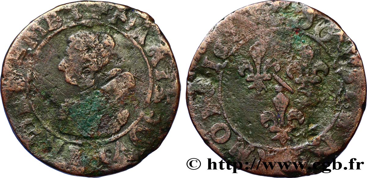 DOMBES - PRINCIPAUTÉ DE DOMBES - MARIE DE BOURBON-MONTPENSIER Double tournois B+