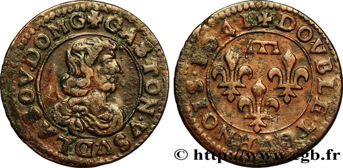 DOMBES - PRINCIPAUTÉ DE DOMBES - GASTON D ORLÉANS Double tournois, type 16 TTB