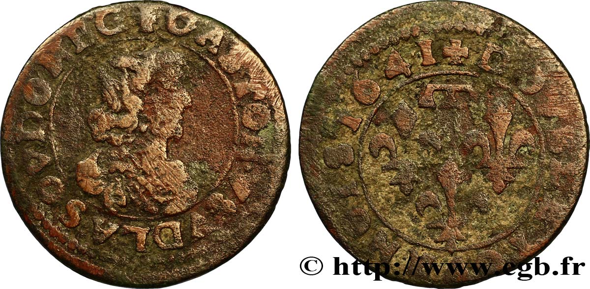 PRINCIPAUTY OF DOMBES - GASTON OF ORLEANS Double tournois, type 16 RC+