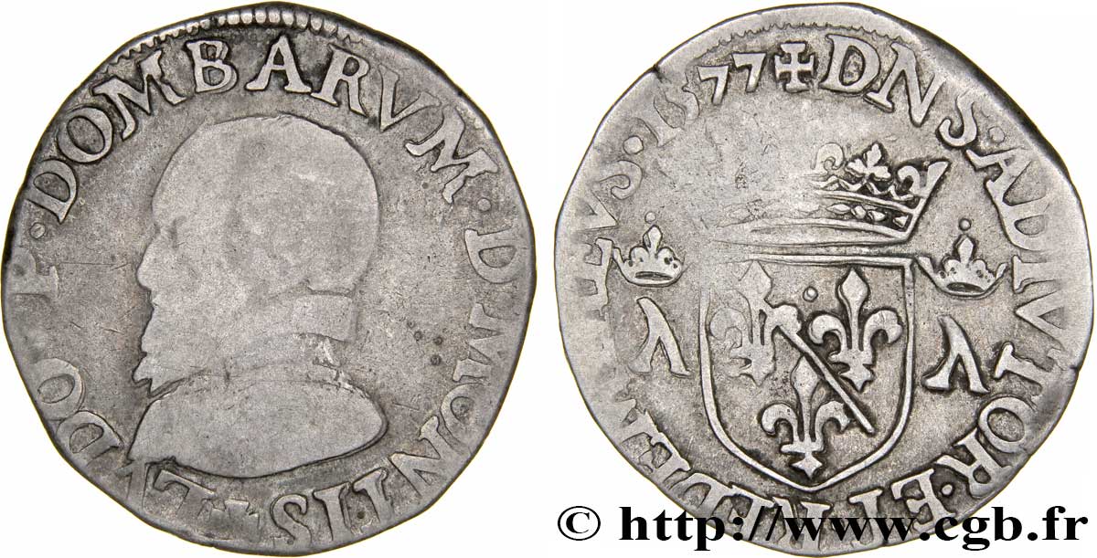 DOMBES - PRINCIPAUTÉ DE DOMBES - LOUIS II DE MONTPENSIER Teston TB