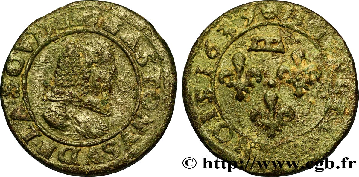 PRINCIPAUTY OF DOMBES - GASTON OF ORLEANS Double tournois S