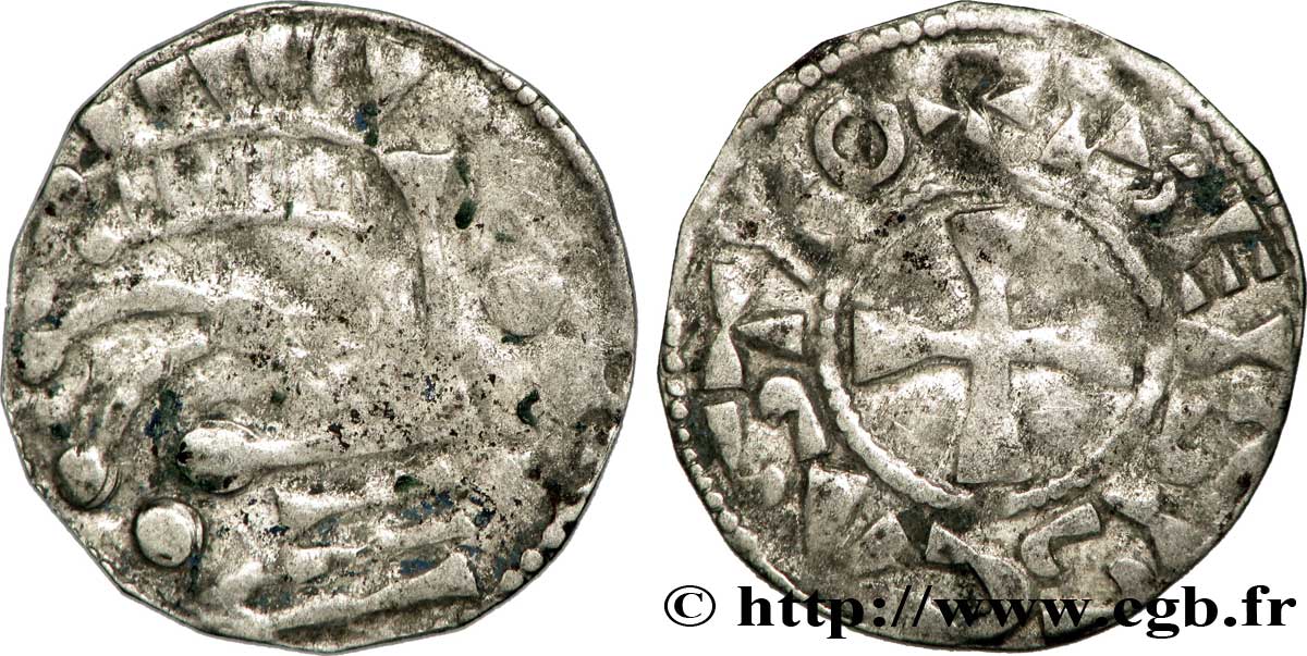 BLÉSOIS - COMTÉ DE BLOIS - THIBAUT III Denier VF