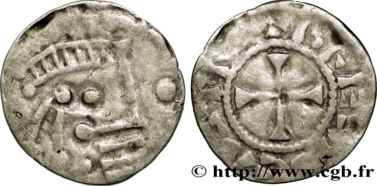 BLÉSOIS - COMTÉ DE BLOIS - THIBAUT III Denier TB+