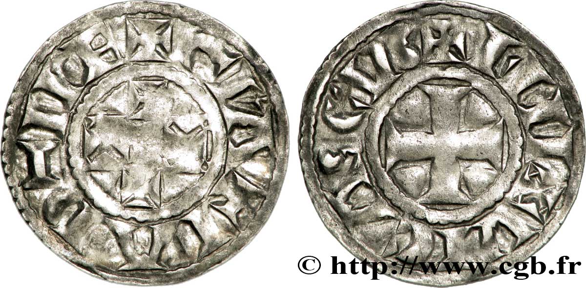 LIMOUSIN - LIMOGES - COINAGE IMMOBILIZED IN THE NAME OF EUDES Denier AU