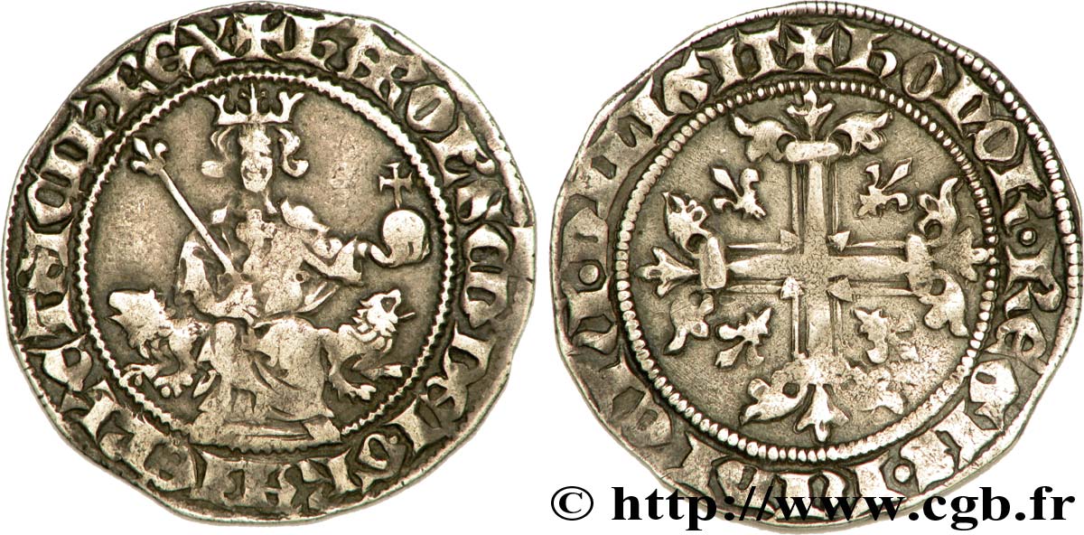 PROVENCE - COUNTY OF PROVENCE - CHARLES II OF ANJOU Carlin d argent MBC