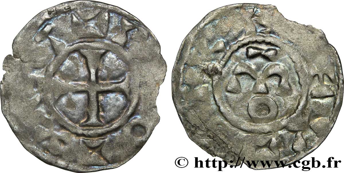 BERRY - SEIGNEURIE D&nbsp;ISSOUDUN - ANONYMES Denier TB