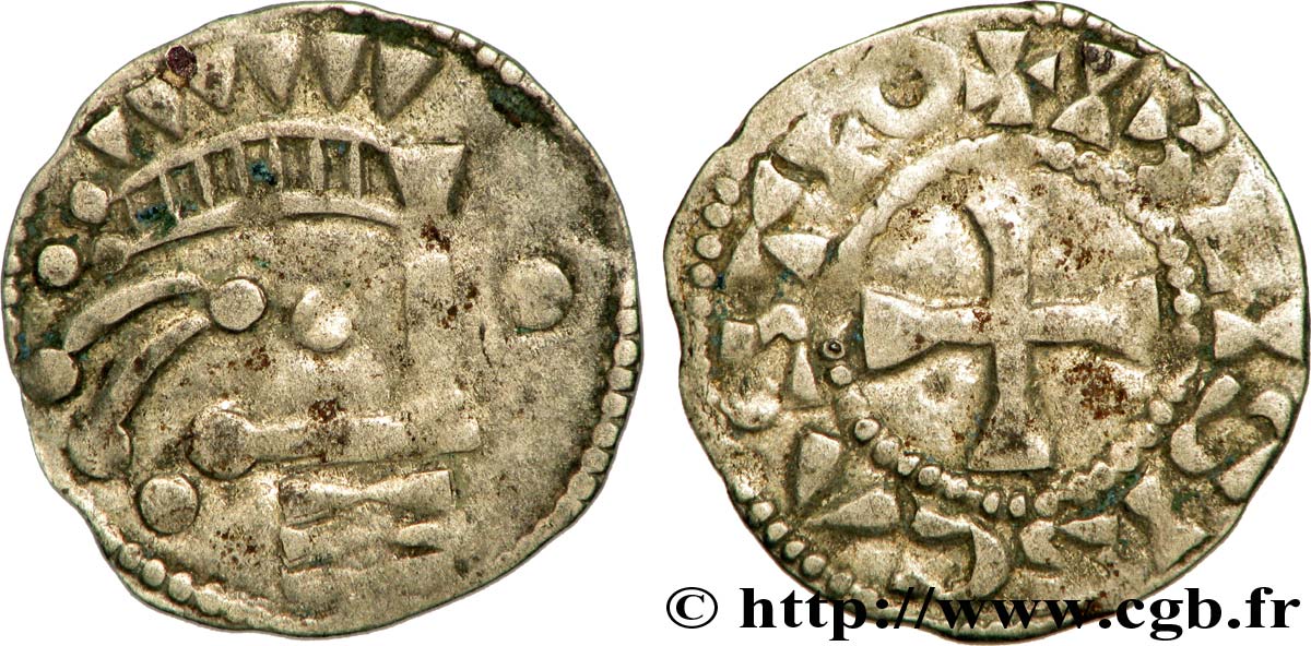 BLÉSOIS - COMTÉ DE BLOIS - THIBAUT III Denier TB