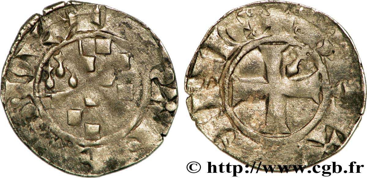 BRETAGNE - DUCHÉ DE BRETAGNE - JEAN II Denier TB+