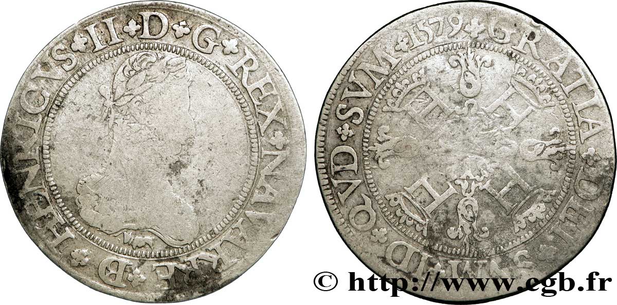 NAVARRE-BEARN - HENRY III Franc fS