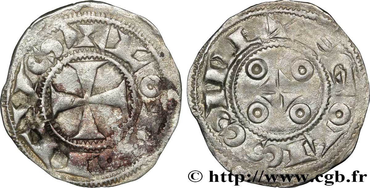 ANGOUMOIS - COMTÉ D ANGOULÊME, au nom de Louis IV d Outremer (936-954) Obole BC+