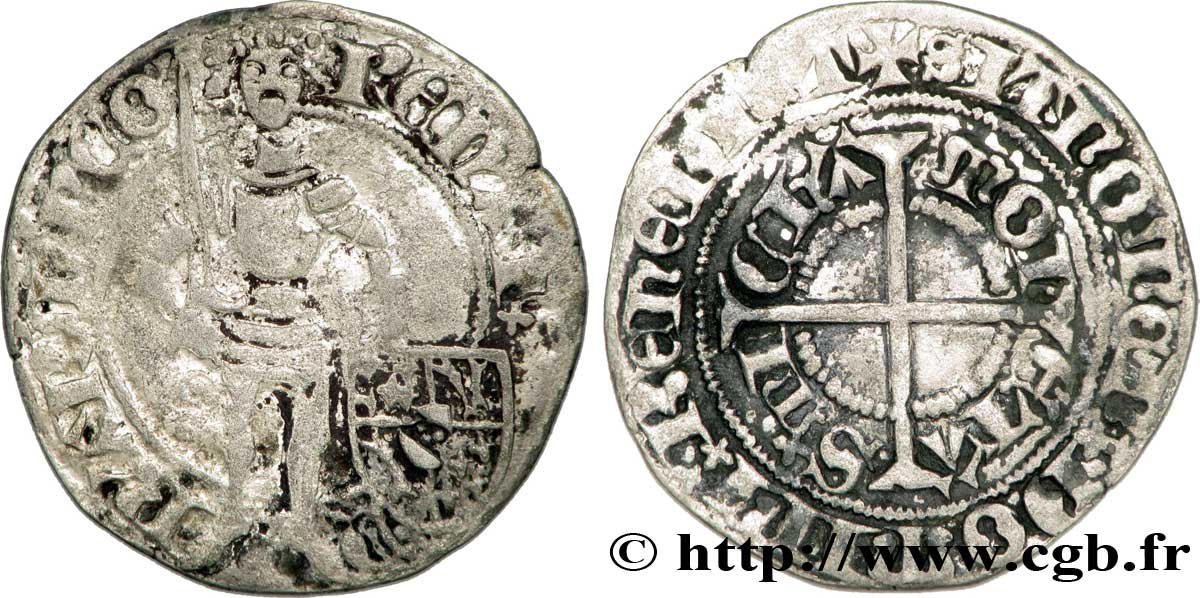 LORRAINE - DUCHY OF BAR - RENÉ I OF ANJOU  Gros d argent de Saint-Mihiel VF