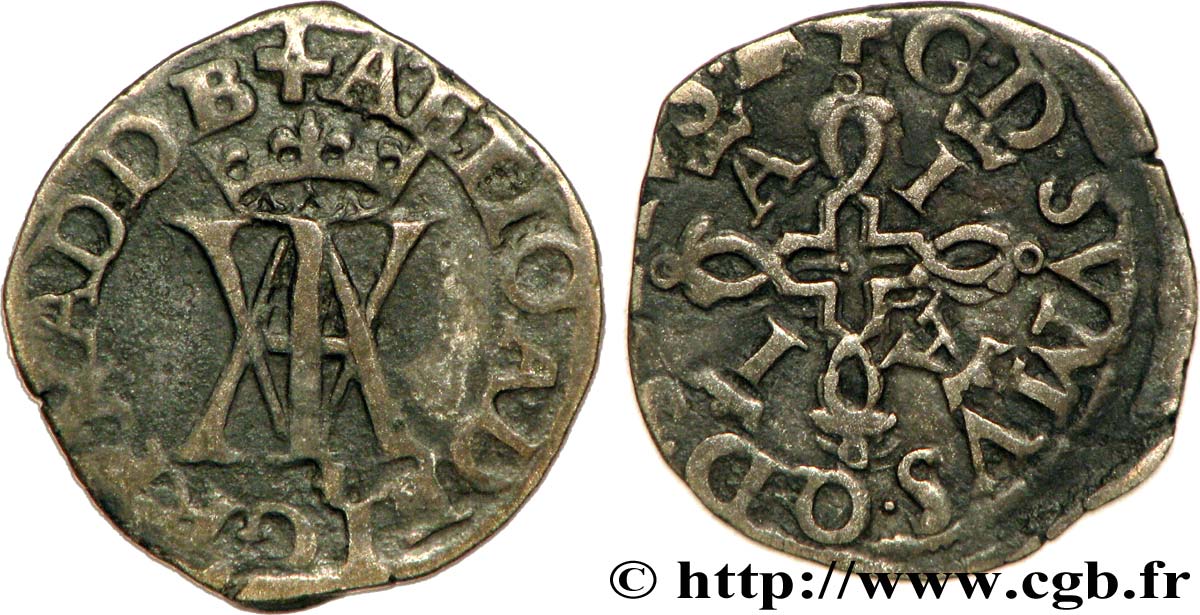 NAVARRE-BÉARN - ANTHONY OF BOURBON AND JOAN OF ALBRET Liard VF
