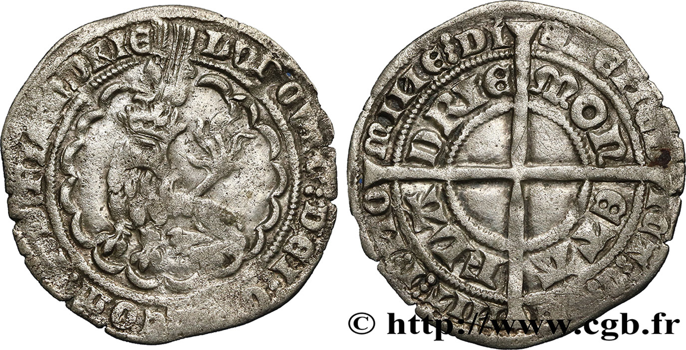 FLANDRE - COMTÉ DE FLANDRE - LOUIS II DE MALE Gros ou demi-botdraeger TB+