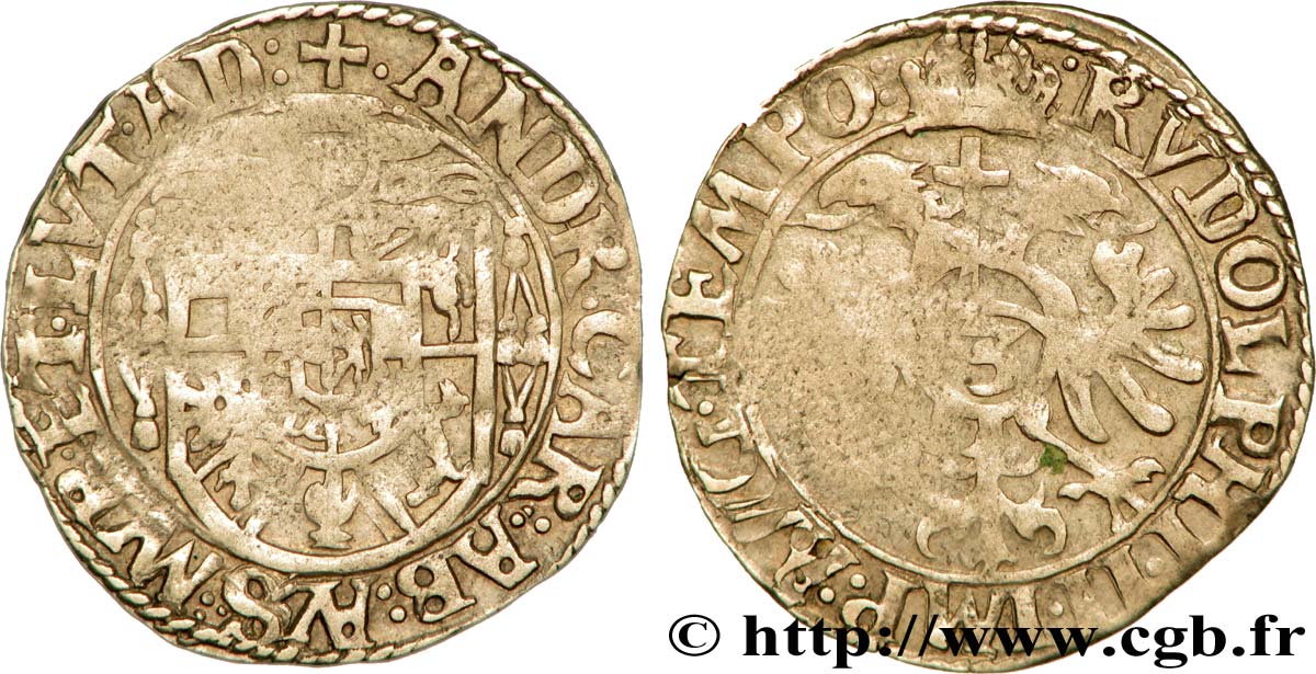 MURBACH AND LURE - ANDREW OF AUSTRIA, administrator 3 kreuzers XF