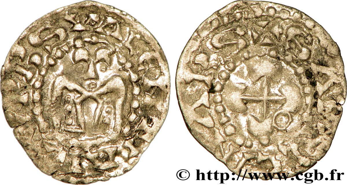 DAUPHINÉ - BISHOP OF VALENCE - ANONYMOUS COINAGE Obole anonyme XF