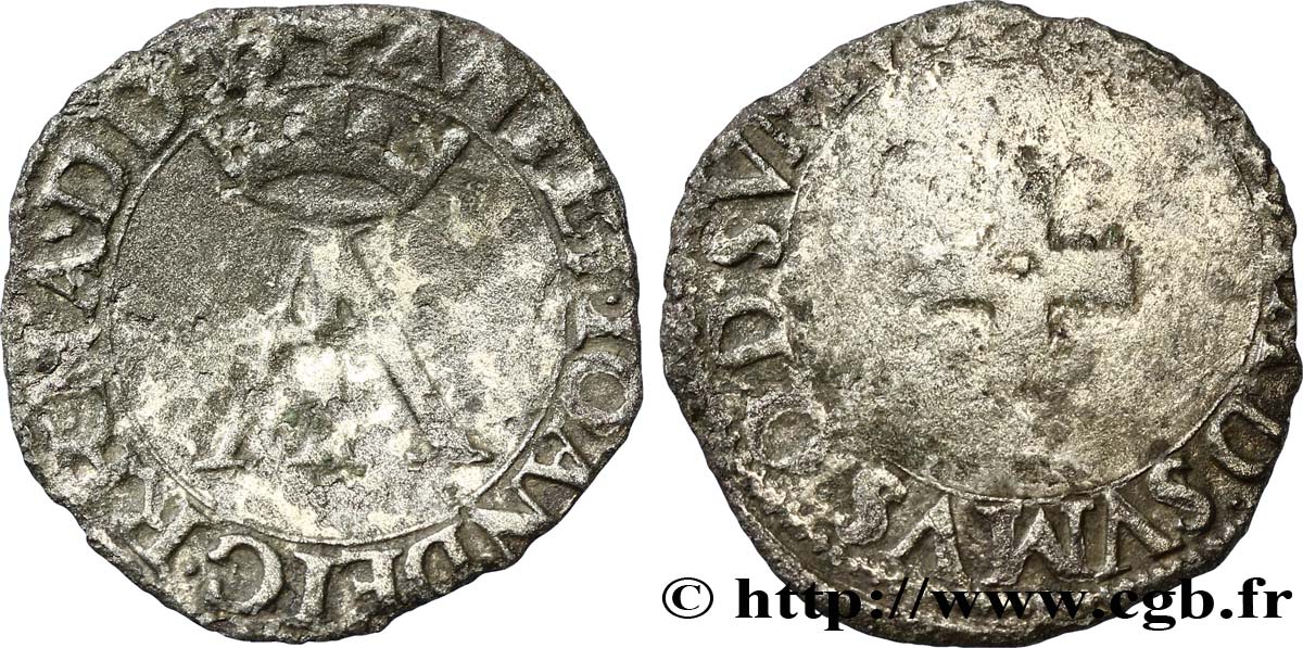 NAVARRE-BÉARN - ANTHONY OF BOURBON AND JOAN OF ALBRET Liard VF