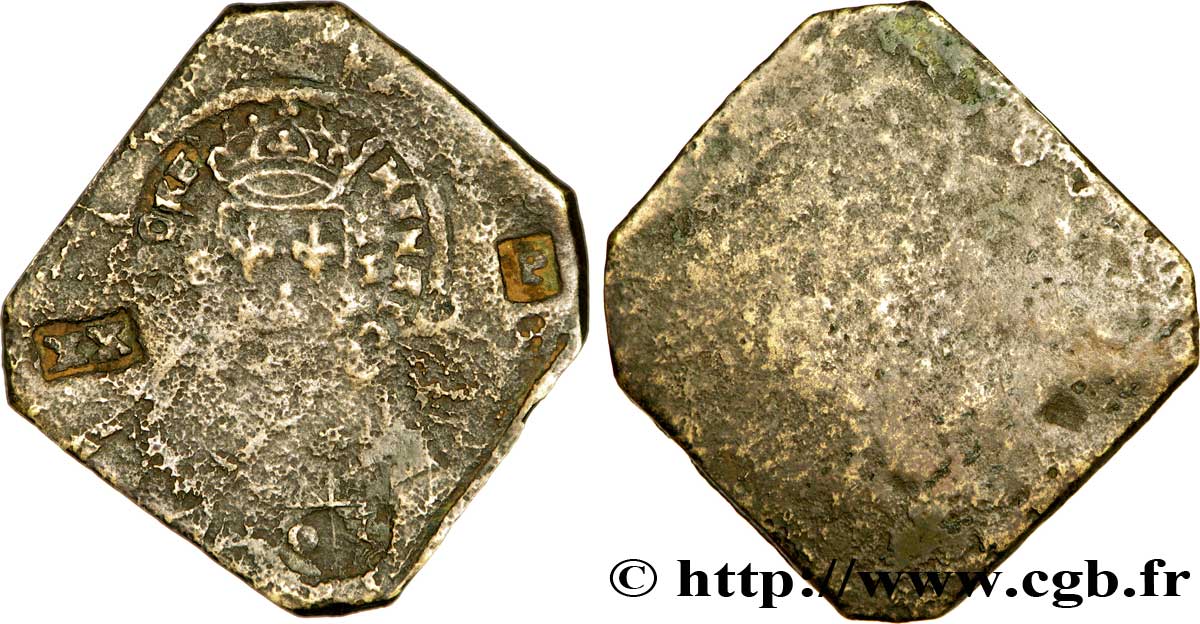 CAMBRÉSIS - SIEGE OF CAMBRAI - JEAN DE MONTLUC (lord of Balagny) French occupation Vingt patards de bronze VF
