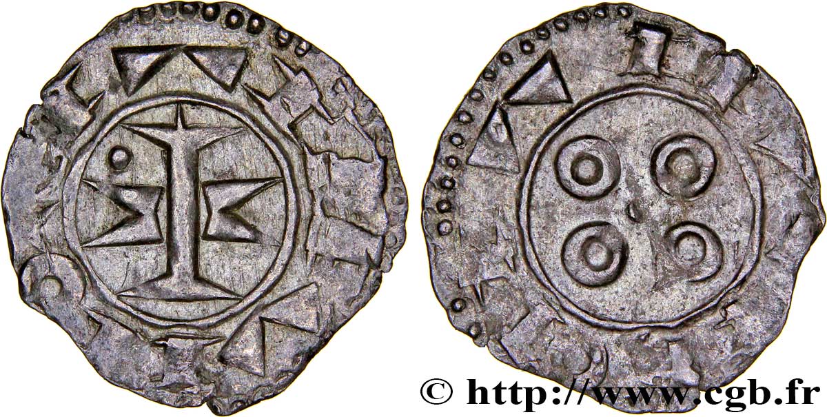 LANGUEDOC - COUNTY OF MELGUEIL - BISHOPS OF MAGUELONNE - ANONYMOUS Obole anonyme ou melgorien XF/VF