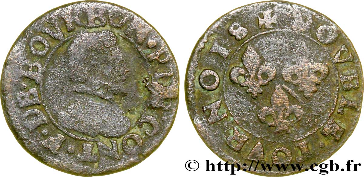 PRINCIPAUTÉ DE CHÂTEAU-REGNAULT - FRANÇOIS DE BOURBON-CONTI Double tournois, type 18 TB+