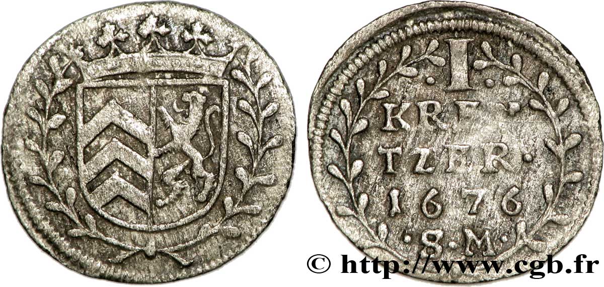 ALSACE - COMTÉ DE HANAU-LICHTENBERG - FRÉDÉRIC-CASIMIR Kreutzer TB+