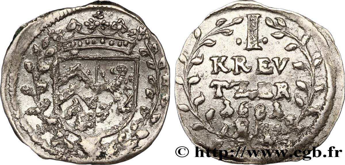 ALSACE - COMTÉ DE HANAU-LICHTENBERG - FRÉDÉRIC-CASIMIR Kreutzer TB+/TTB