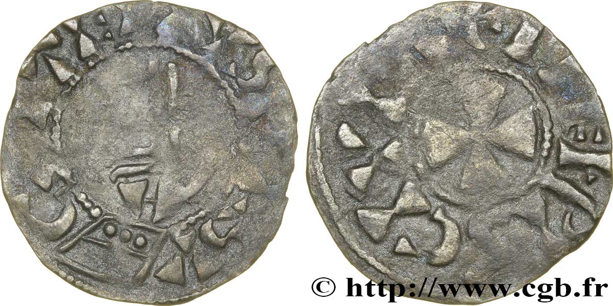 CHAMPAGNE - ÉVÊCHÉ DE MEAUX - GAUTIER Ier Denier TB