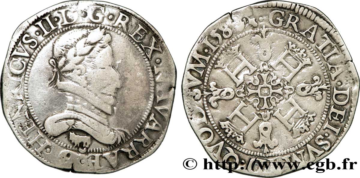 NAVARRE-BEARN - HENRY III Franc BC/BC+