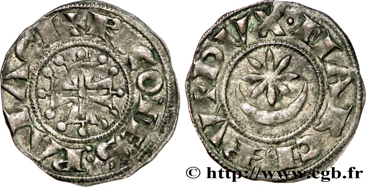 PROVENCE - MARQUISAT DE PROVENCE - RAYMOND V Denier ou raimondin neuf ou fort TTB