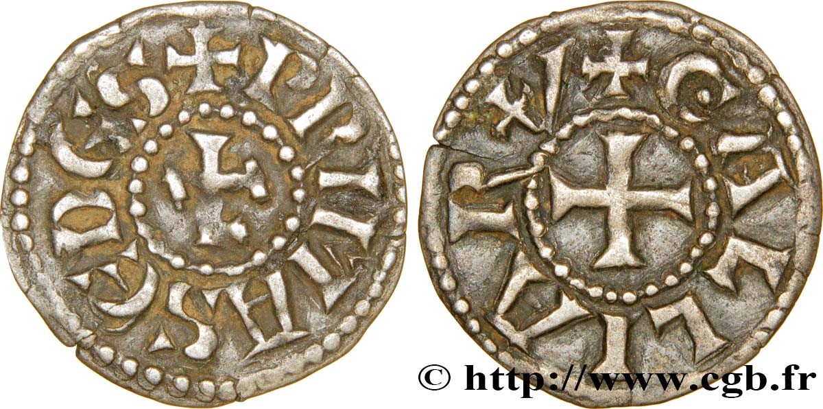 ARCHBISCHOP OF LYON - ANONYMOUS COINAGE Denier XF